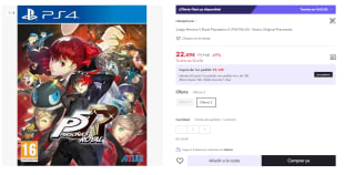 Juego PS4 Persona 5 Royal por 22.49€ (Cuenta Nueva 13.49€)
