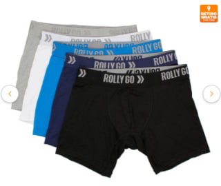Pack de 5 boxers Rolly Go para hombre por $3.000