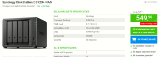 Synology DiskStation DS923+ NAS voor €549 bij megekko