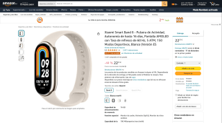 Xiaomi Smart Band 8 por 22,31€