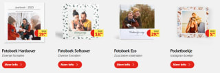 25% korting op fotojaarboeken bij een bedrag tot €40 bij Kruidvat