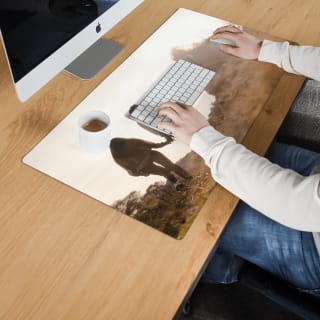 Bureauonderleggers met eigen foto 80x40 cm voor €20,43 (incl. verzending) met code