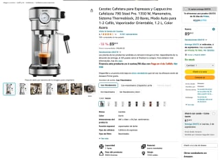 Cecotec Cafelizzia steel pro con manometro a solo 49,18€