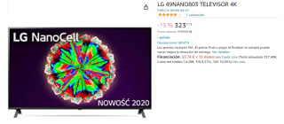 Televisor LG 49NANO803NA 49" LED IPS Nanocell UltraHD 4K por 323.11€