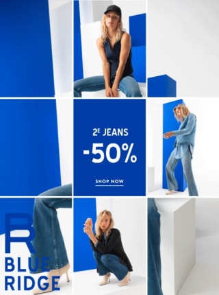 Jeans 2e -50% korting bij WE