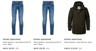15% extra korting op alles van Petrol Industries kleding tot 50% korting bij Secret Sales