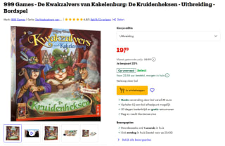 999 Games - De Kwakzalvers van Kakelenburg: De Kruidenheksen - Uitbreiding - Bordspel voor €19,99 bij Bol.