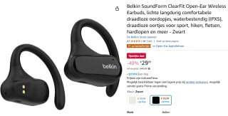 Belkin SoundForm ClearFit Oordopjes - Bluetooth Geluidsdemper voor €29,99 bij Amazon