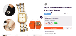 Tory Burch Robinson dames horloge & armband voor €59,95 bij iBOOD