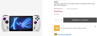 Consola Asus ROG Ally AMD Ryzen por $13607.28 en El Palacio del Hierro