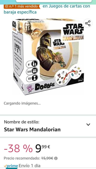 Dobble Star Wars Mandalorian por 9,99€.