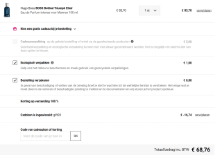 Hugo Boss Bottled Triumph Elixir- Eau de Parfum voor €66,96 dmv code bij Notino