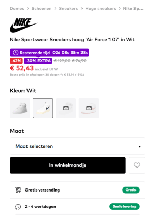 Nike Sportswear AIR FORCE 1 07 MID - Sneakers hoog voor €52,43 bij About You
