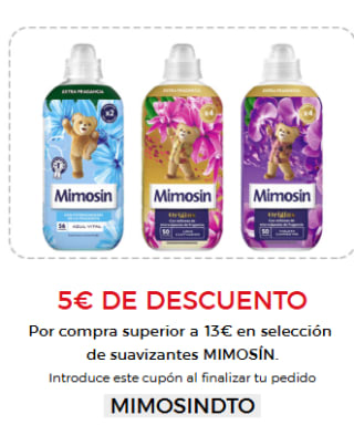 5€ dto Por compra + 13€ en selección de suavizantes Mimosin