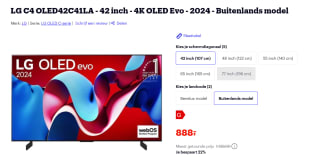 LG C4 OLED42C41LA - 42 inch - 4K OLED Evo - 2024 voor €888 bij Bol