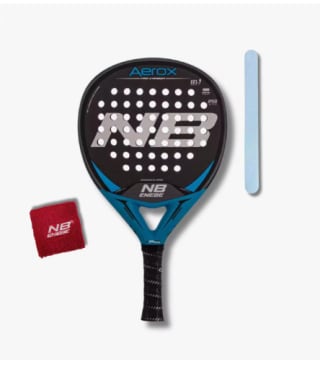 Pala de padel Enebe Aerox Carbon 2022 + 1 Protector Transparente + 1 Muñequera NB por 49.63€