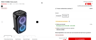 Fresh 'n Rebel Party Speaker Loud L voor €188 bij de Mediamarkt