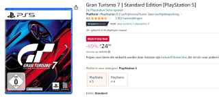 Gran Turismo 7 PS5 voor maar €24,99 bij Amazon.de