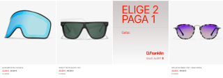 Envío GRATIS + 2x1 + 20% descuento en gafas D. Franklin