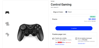 Control Gaming por $9.990