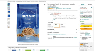 Mezcla de frutos secos tostados y salados 200g por 1,92€