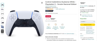 Descuento Amazon: Control Dualsense White PS5 por $999