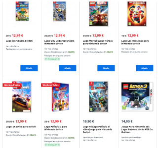 Videojuegos Lego Nintendo desde solo 8,99€