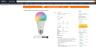 Lâmpada Smart da Smarteck de 12W - R$ 45