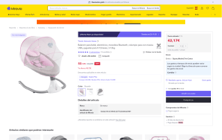 Harmonic Tones Balancín para bebé electrónico Bluetooth por 42,17€