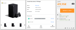 Consola Xbox Series X 1TB por 419,95€