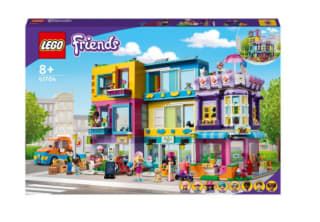 Edificio de la Calle Principal, Casa de Muñecas Modulable con frutería, peluquería y 7 Mini Figuras, Set Construcción de HeartLake City por 71,95€