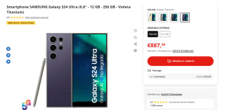 Samsung Galaxy S24 Ultra 12GB/256GB por 887€