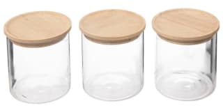 Set de 3 bocaux hemétiques 5five - verre à 7,90€