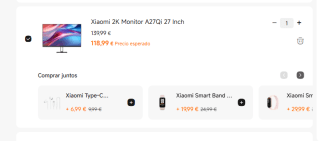 Nuevo monitor Xiaomi 2K Monitor A27i. 27" 2k, IPS, 100hz por 118,99€