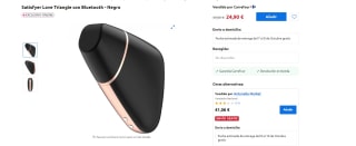 Satisfyer Love Triangle con Bluetooth - Negro por 24,90€