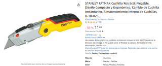 Stanley Fatmax Cuchillo Retráctil Plegable por 11,85€