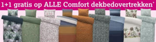 1+1 gratis op alle Comfort dekbedovertrekken bij Leen Bakker