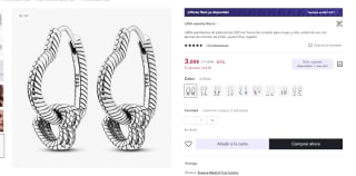 Pendientes de plata de ley 925 laza por tan sólo 3€