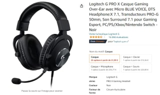Casque gaming Logitech G PRO X à 51,99€
