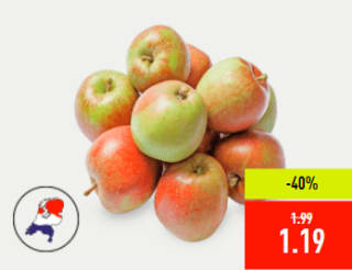 Goudrenetten 1,5 kg voor €1,19 bij de Aldi