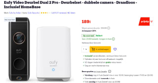 Eufy by Anker videodeurbel Dual 2K (batterij gevoed) voor €189 bij Bol.com