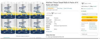 Kitchen Tissue Towel Rolls for only £9.99