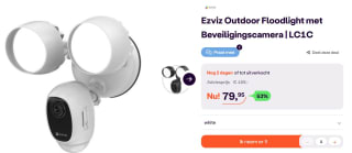 EZVIZ LC1C Beveiligingscamera - Voor buiten - 1080 P - 180 Graden - voor €79,95 bij Ibood