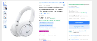 Auricular inalámbrico Soundcore por $110.992