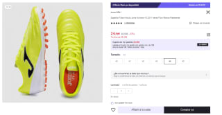 Botas de Fútbol Joma Número-10 2311 por 24.56€ (Cuenta Nueva 14.74€)