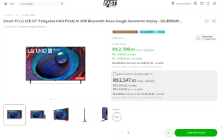 Smart TV da LG de 55 polegadas - R$ 2.599