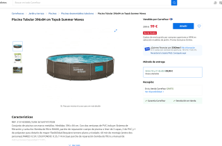 Piscina Tubular 396x84cm Topub Summer Waves por solo 99€