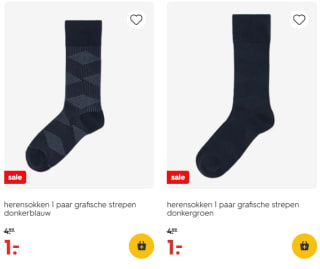 Herensokken voor €1 bij Hema