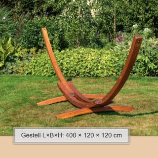 Hangmatframe 400cm bruin zonder hangmat voor €119 bij Decathlon