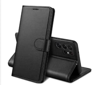Coque pour Samsung Galaxy S23 ULTRA - Portefeuille Noir Rabat Clapet à 9,99€